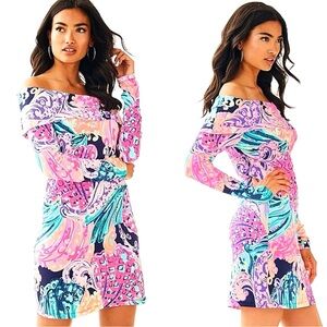 New Lilly Pulitzer Trisha All That She Wants Off Shoulder Dress